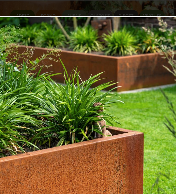 Rust Rectangle Planter Without Bottom
