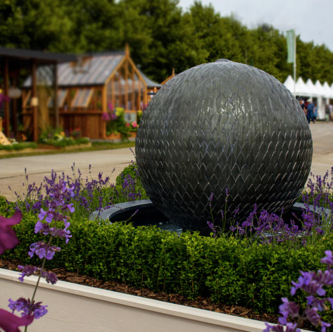 Leaf Ball Water Feature - Round Base – Andy Stedman Design Shop