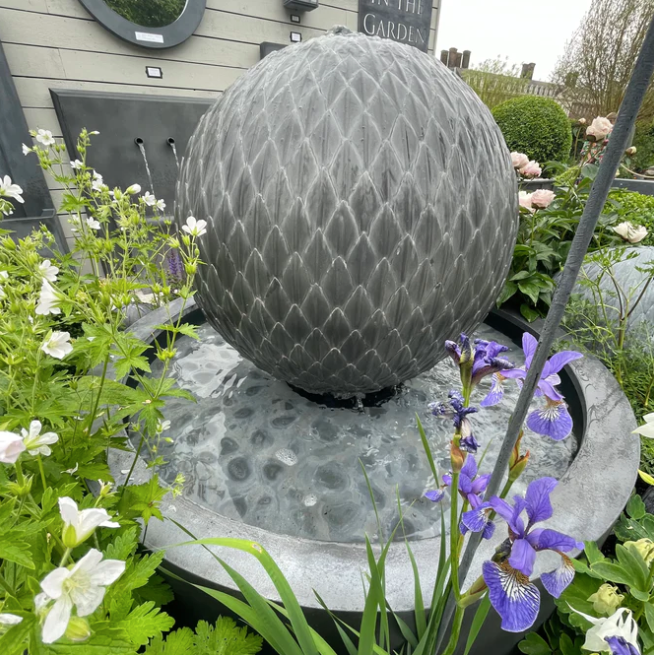 Leaf Ball Water Feature - Round Base