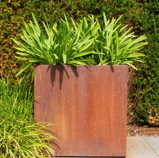 Carrez Square Corten Steel Planter